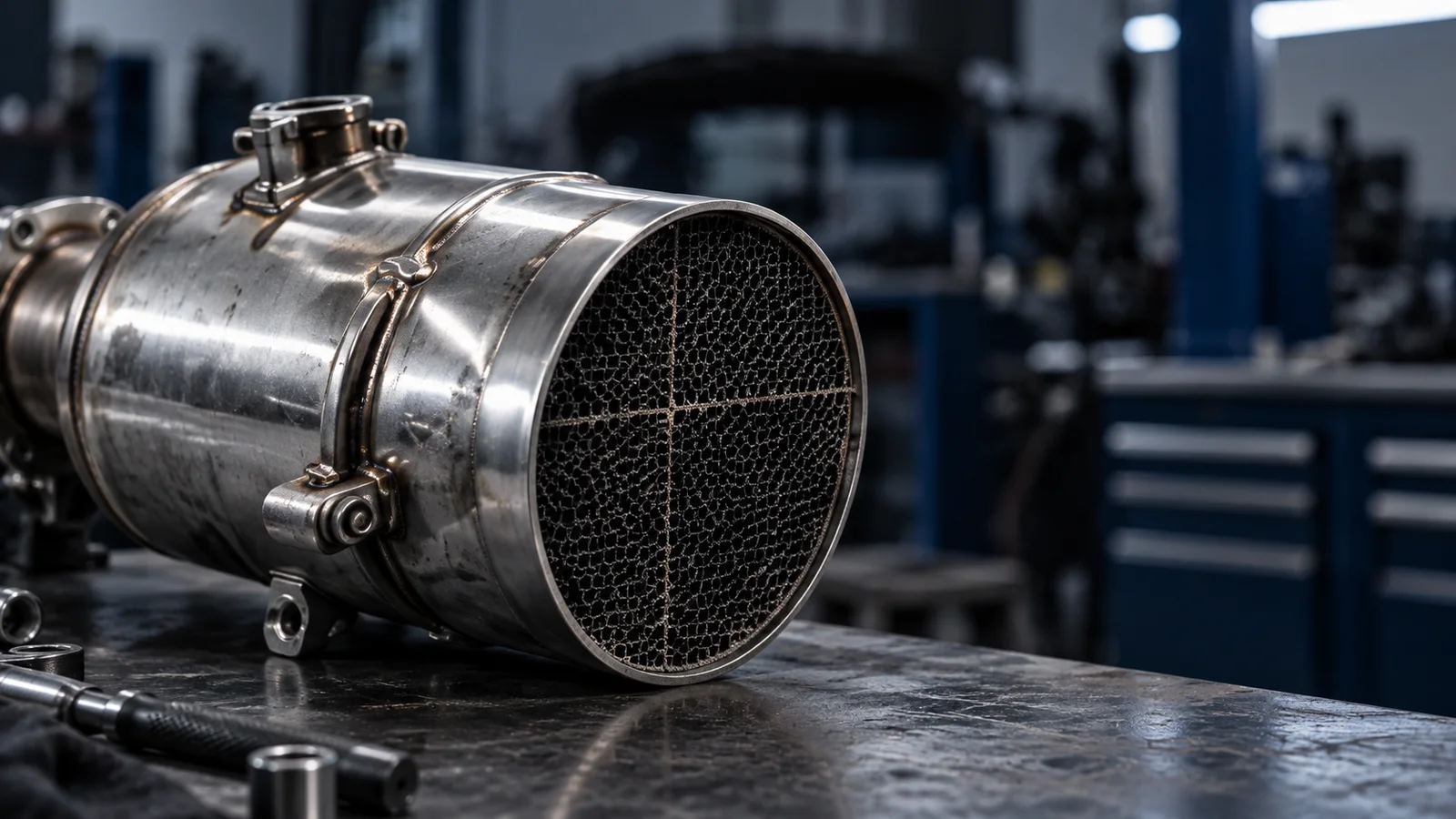 Filtro DPF diésel en taller