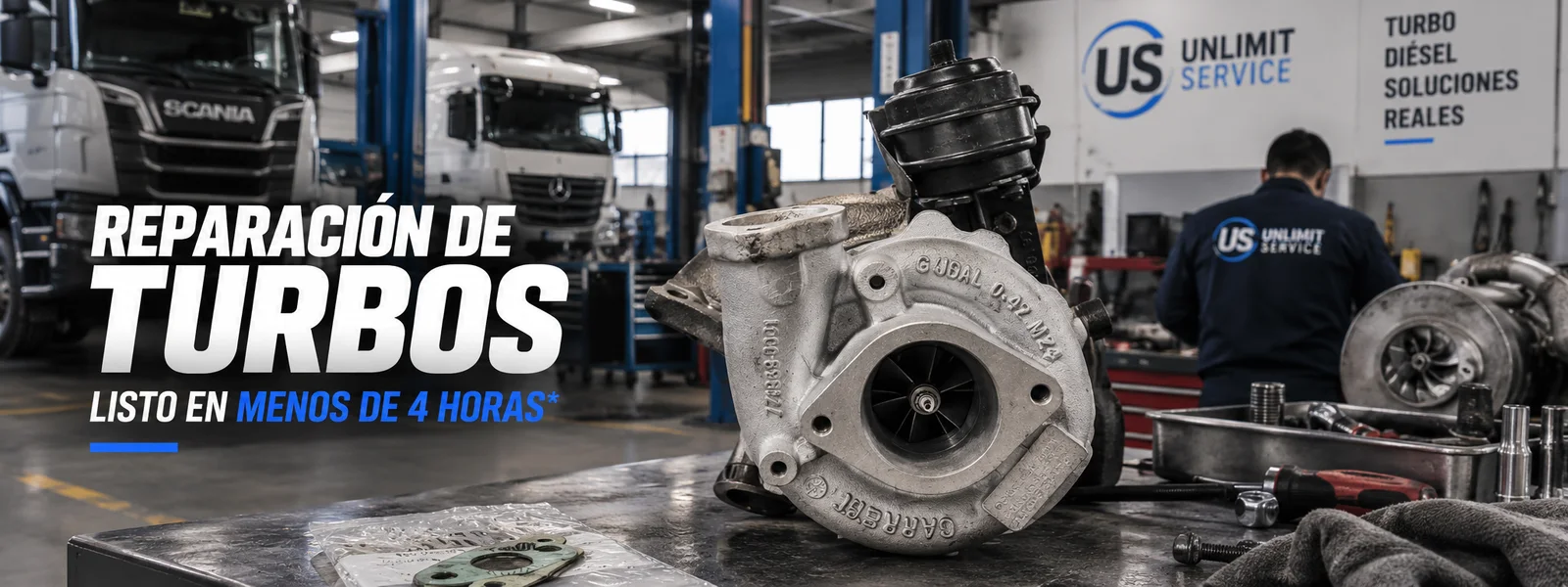 Reparación profesional de turbos en taller especializado Unlimit Service