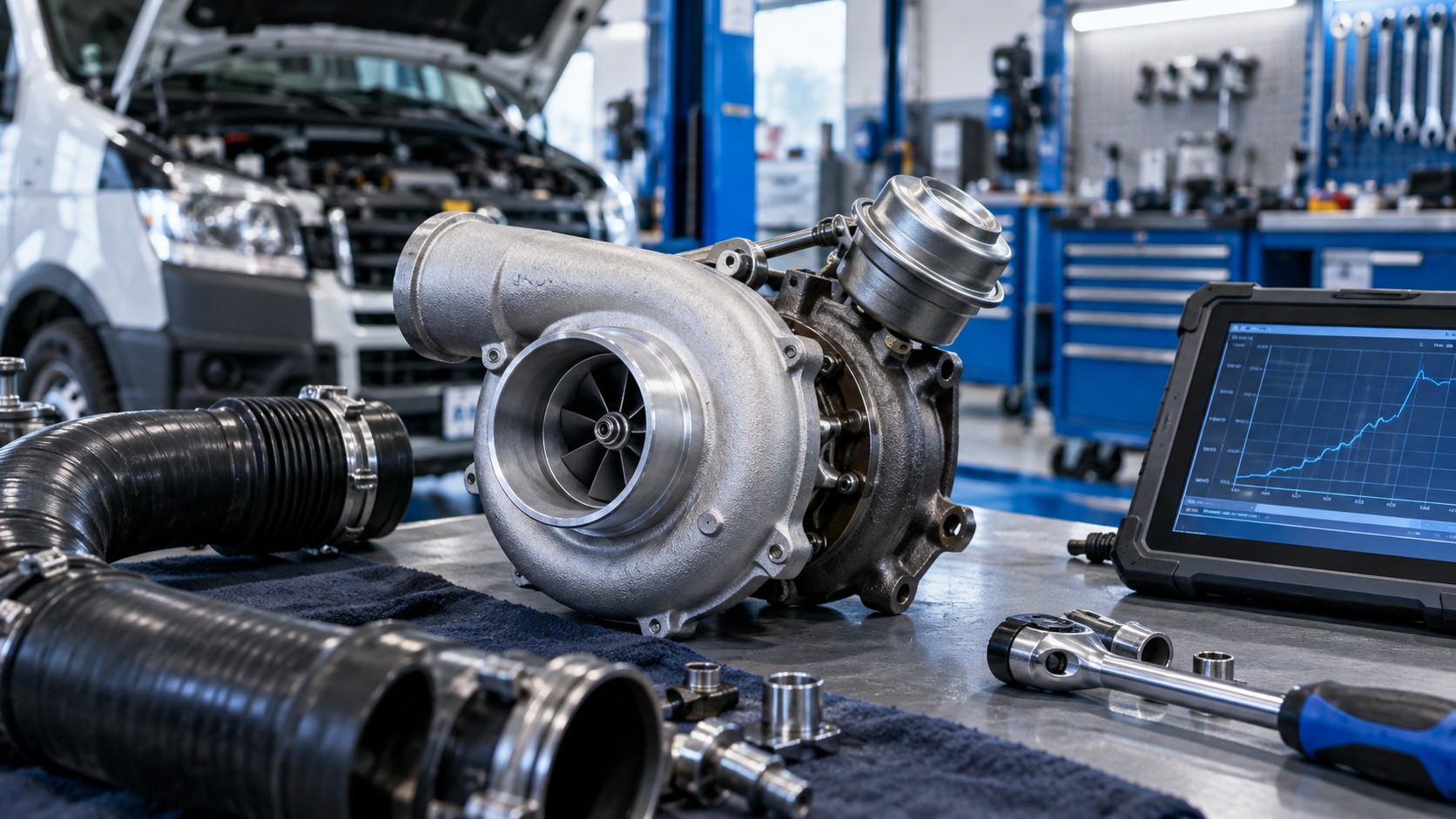 Diagnóstico de turbo diésel: vista técnica del sistema