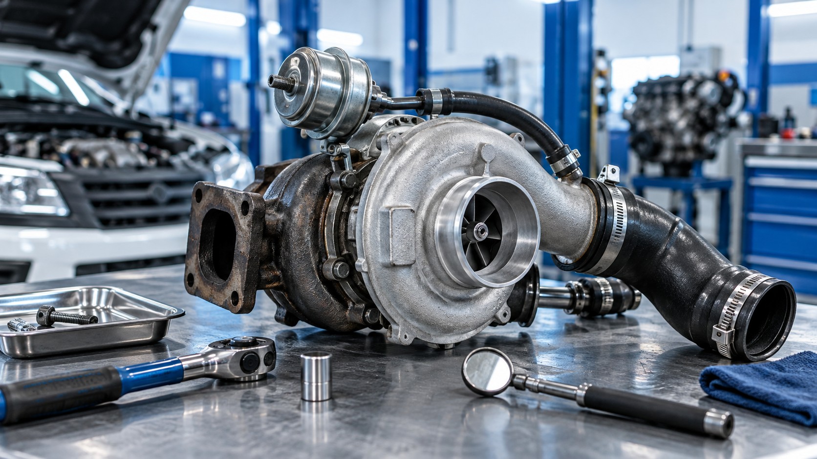 Humo azul y posible fuga de aceite del turbo: vista técnica del sistema