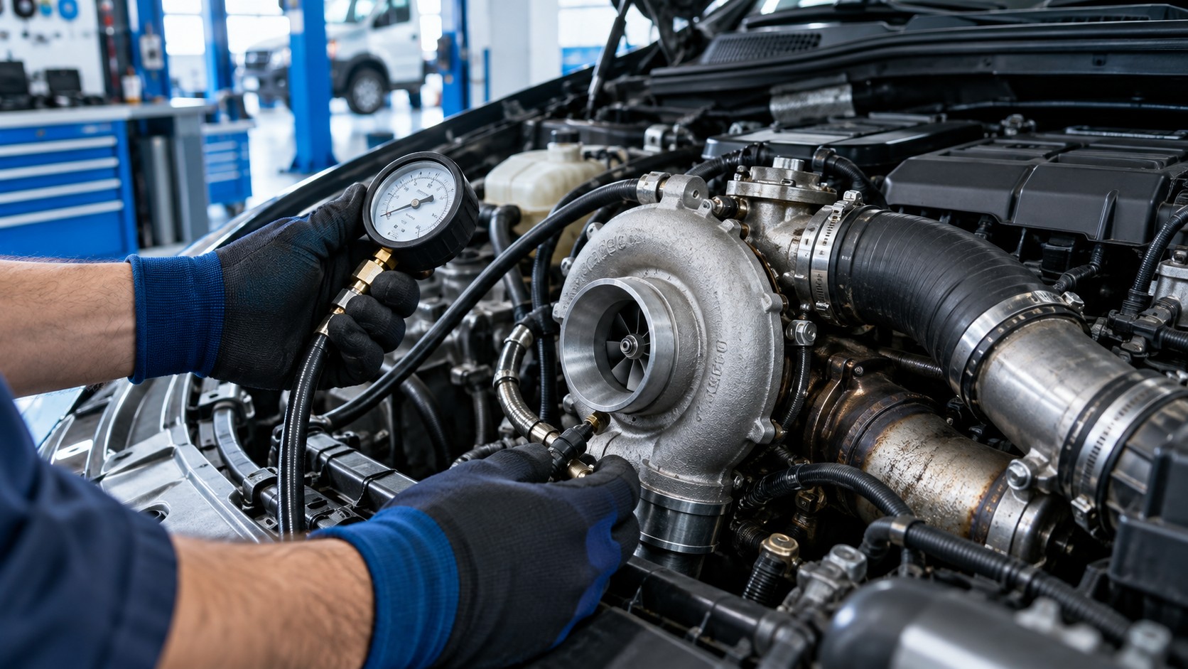 Geometría variable del turbo atascada: vista técnica del sistema